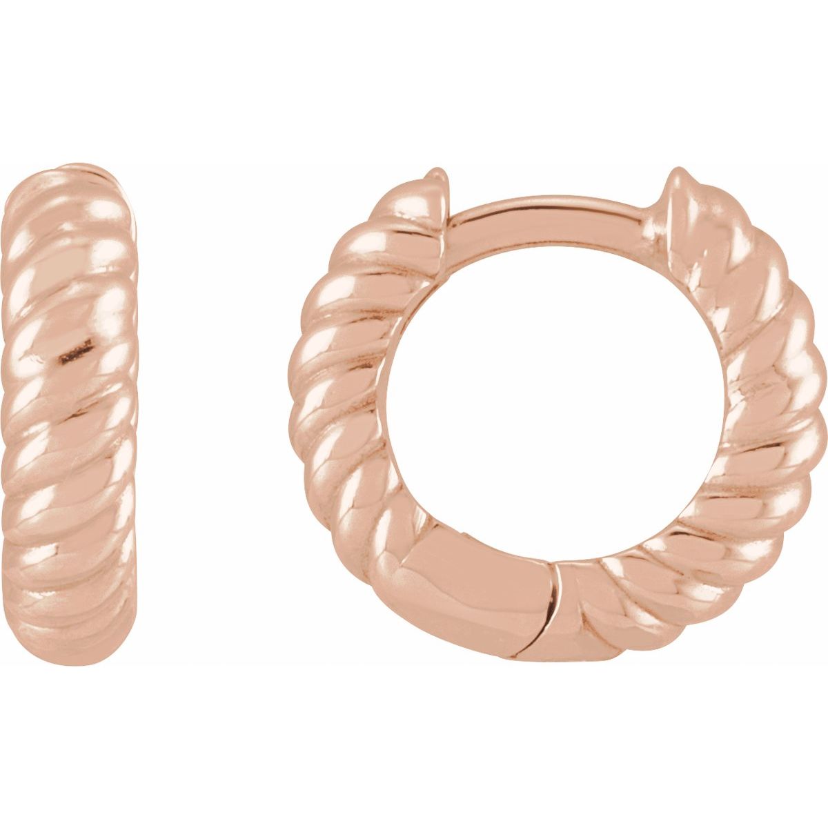 Rope Huggie Hoop Earrings (12 Mm)