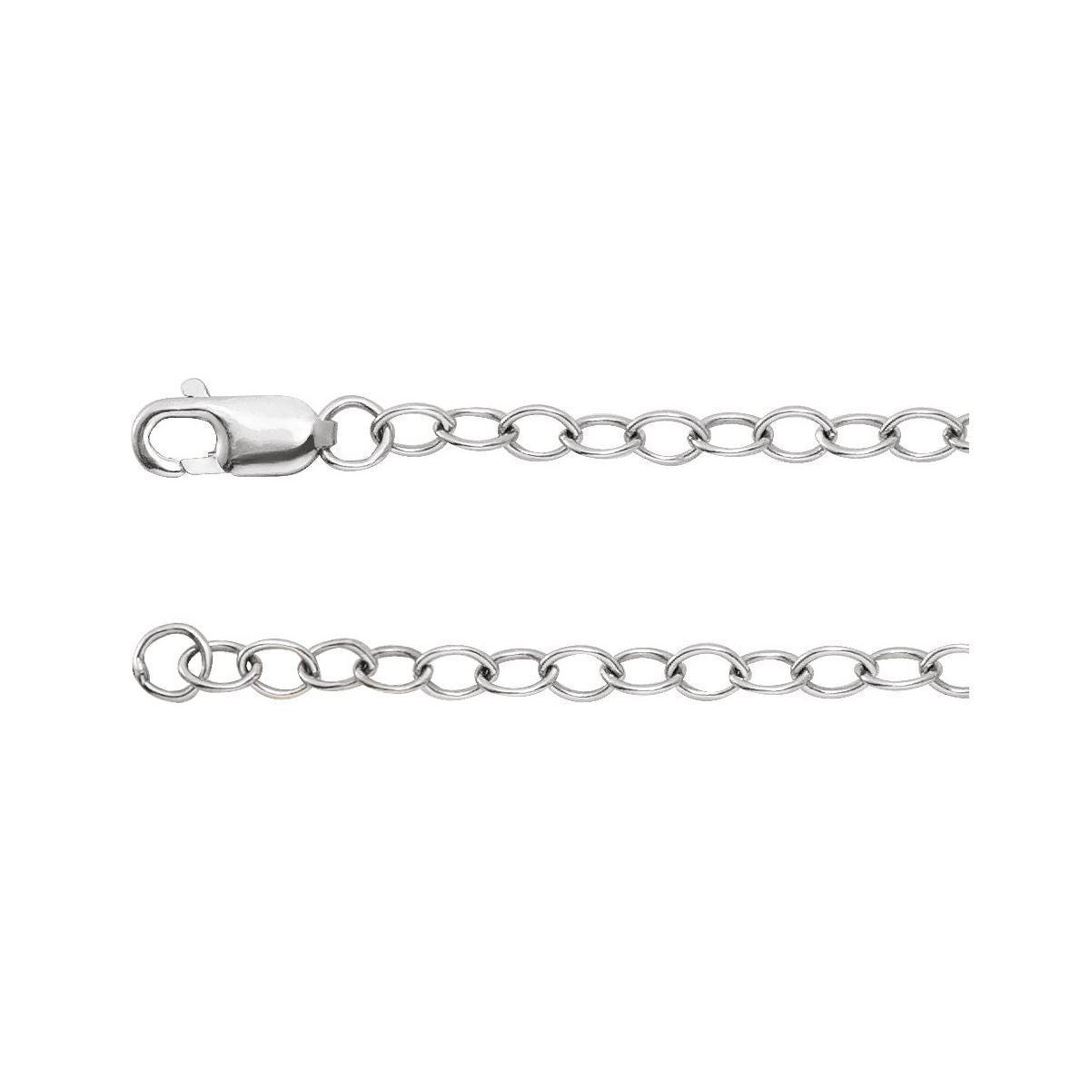 2.5 mm Cable Chain Bracelet (2.5 Mm / 7 In) - Sterling Silver - Series CH1215