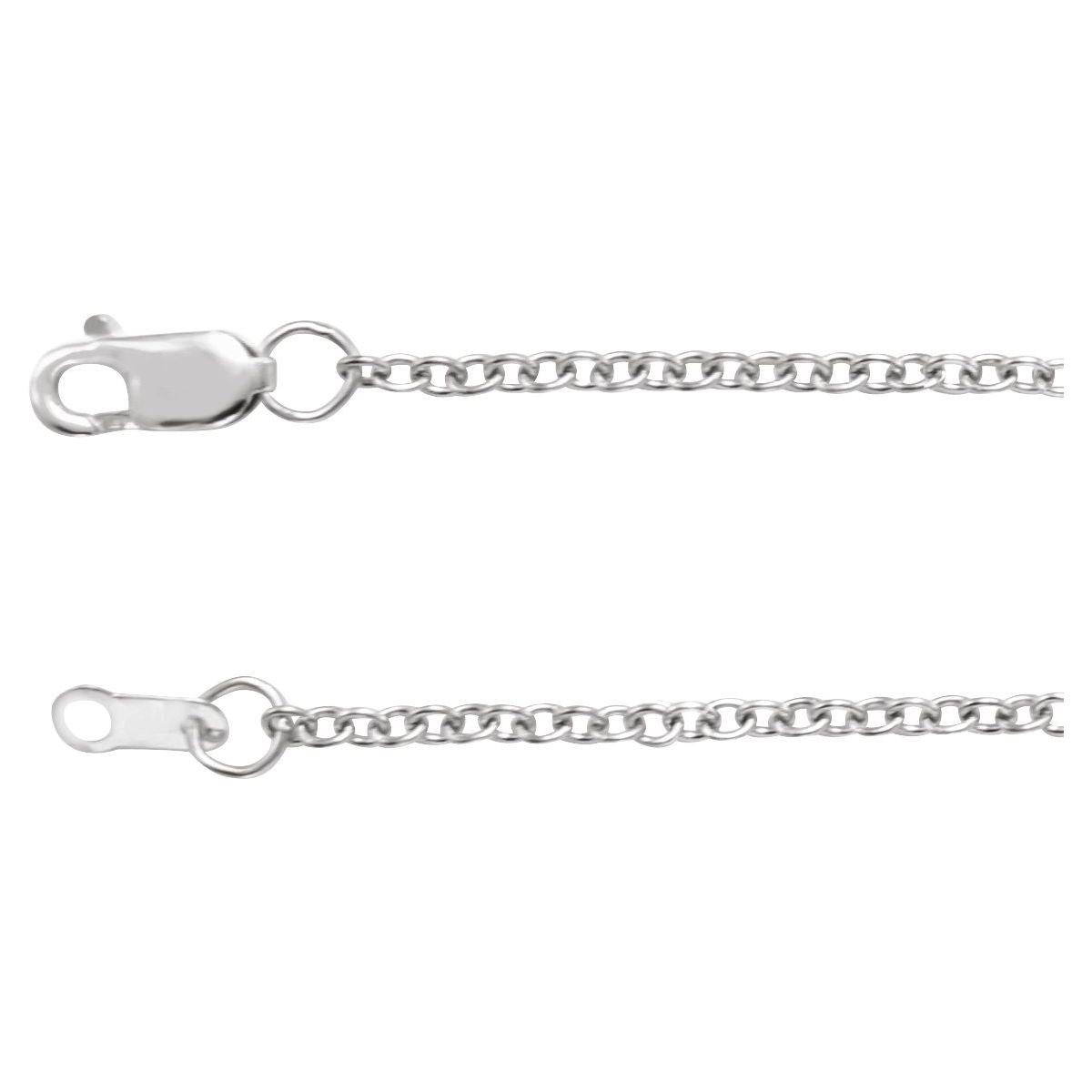 1 mm Cable Chain Bracelet (1.5 Mm / 7 In) - Rhodium-Plated Sterling Silver - Series CH1115