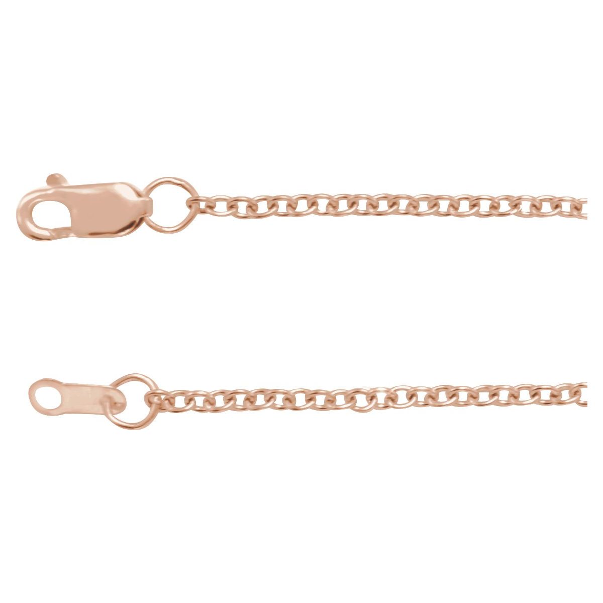1 mm Cable Chain Bracelet (1.5 Mm / 7 In) - 14K Rose Gold-Filled - Series CH1115