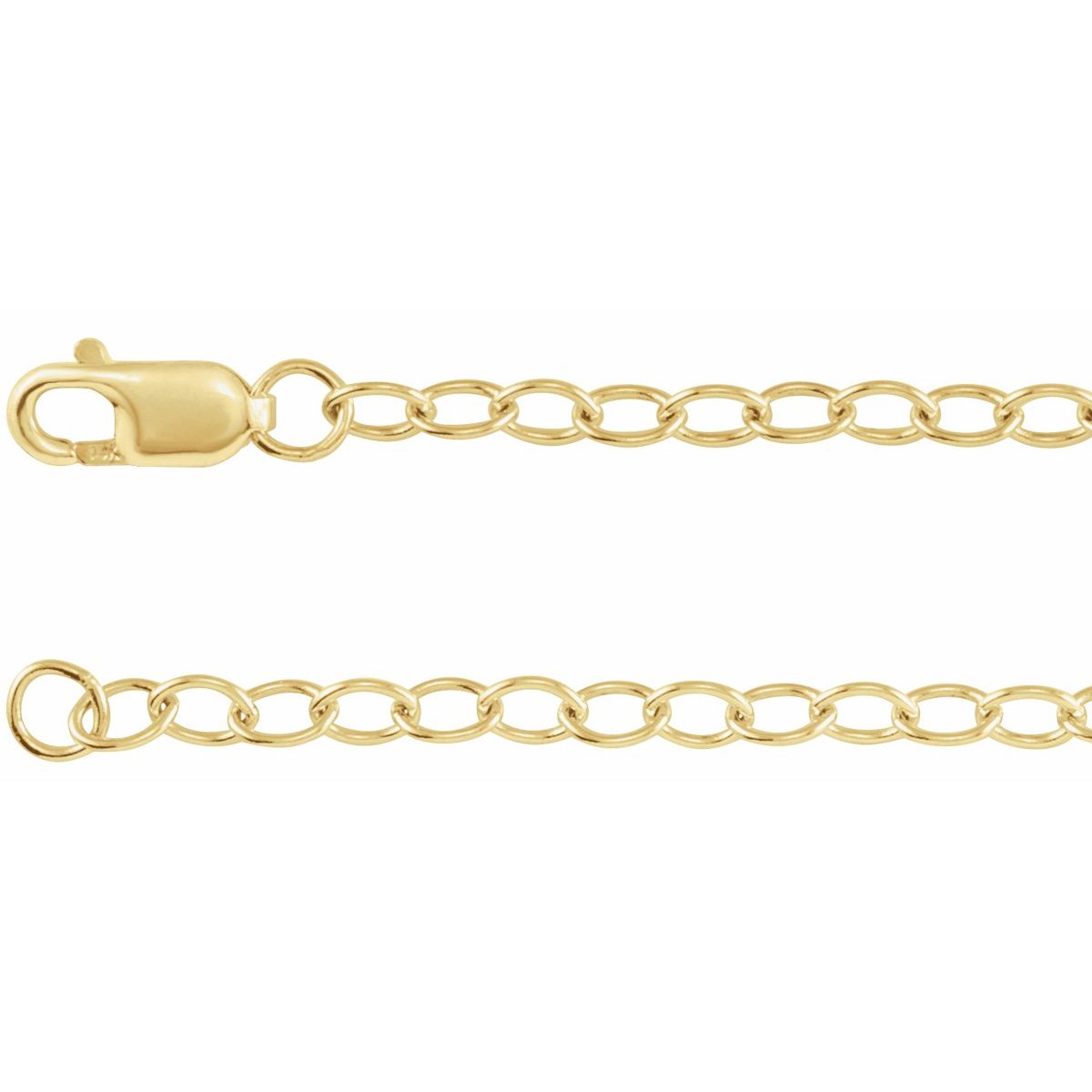 2.5 mm Cable Chain Bracelet (2.5 Mm / 7 In) - 14K Yellow Gold-Filled - Series CH1215