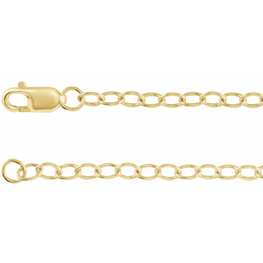 2.5 mm Cable Chain Bracelet (2.5 Mm / 7 In) - 14K Yellow Gold-Filled - Series CH1215