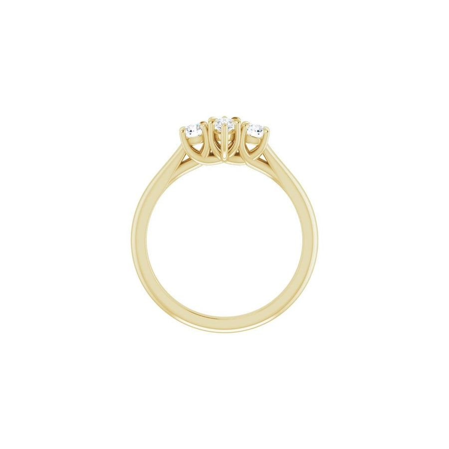 Marquise Three-Stone Engagement Ring Semi-Mount - gallery - Series 126342