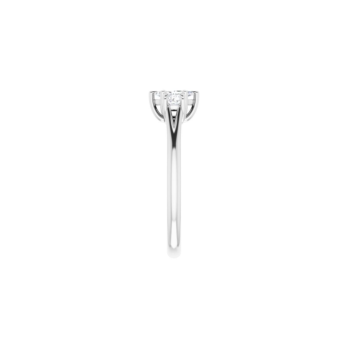 Marquise Three-Stone Engagement Ring Semi-Mount - gallery - Series 126342