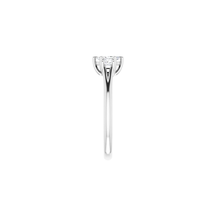Marquise Three-Stone Engagement Ring Semi-Mount - gallery - Series 126342