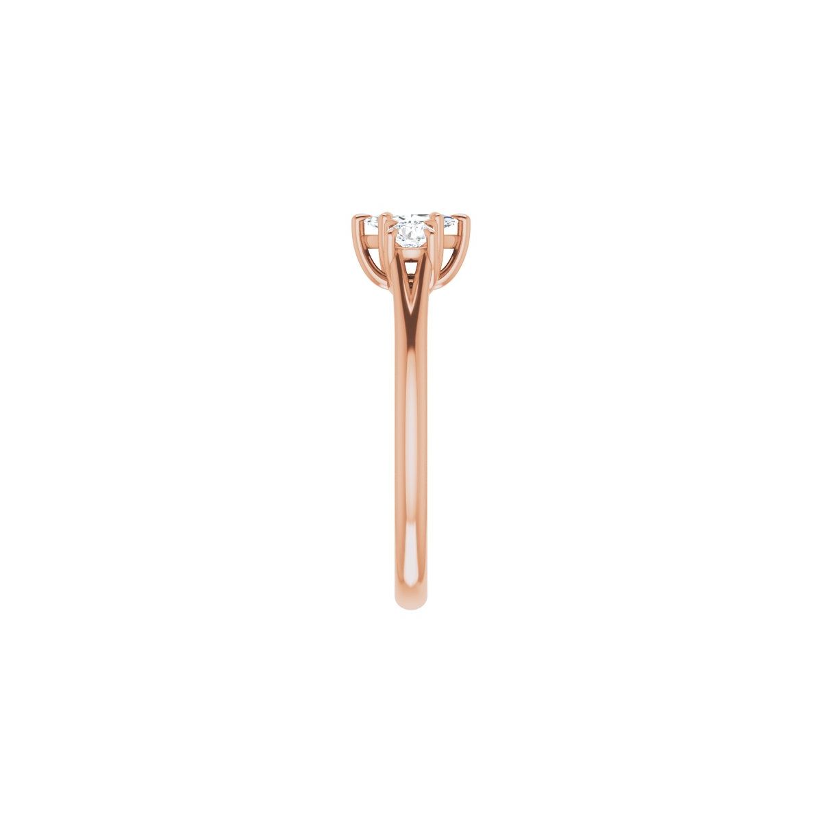 Marquise Three-Stone Engagement Ring Semi-Mount - gallery - Series 126342