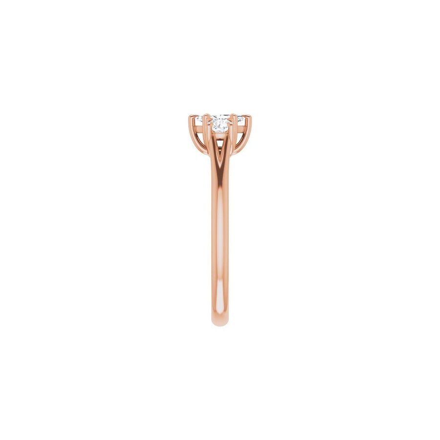 Marquise Three-Stone Engagement Ring Semi-Mount - gallery - Series 126342