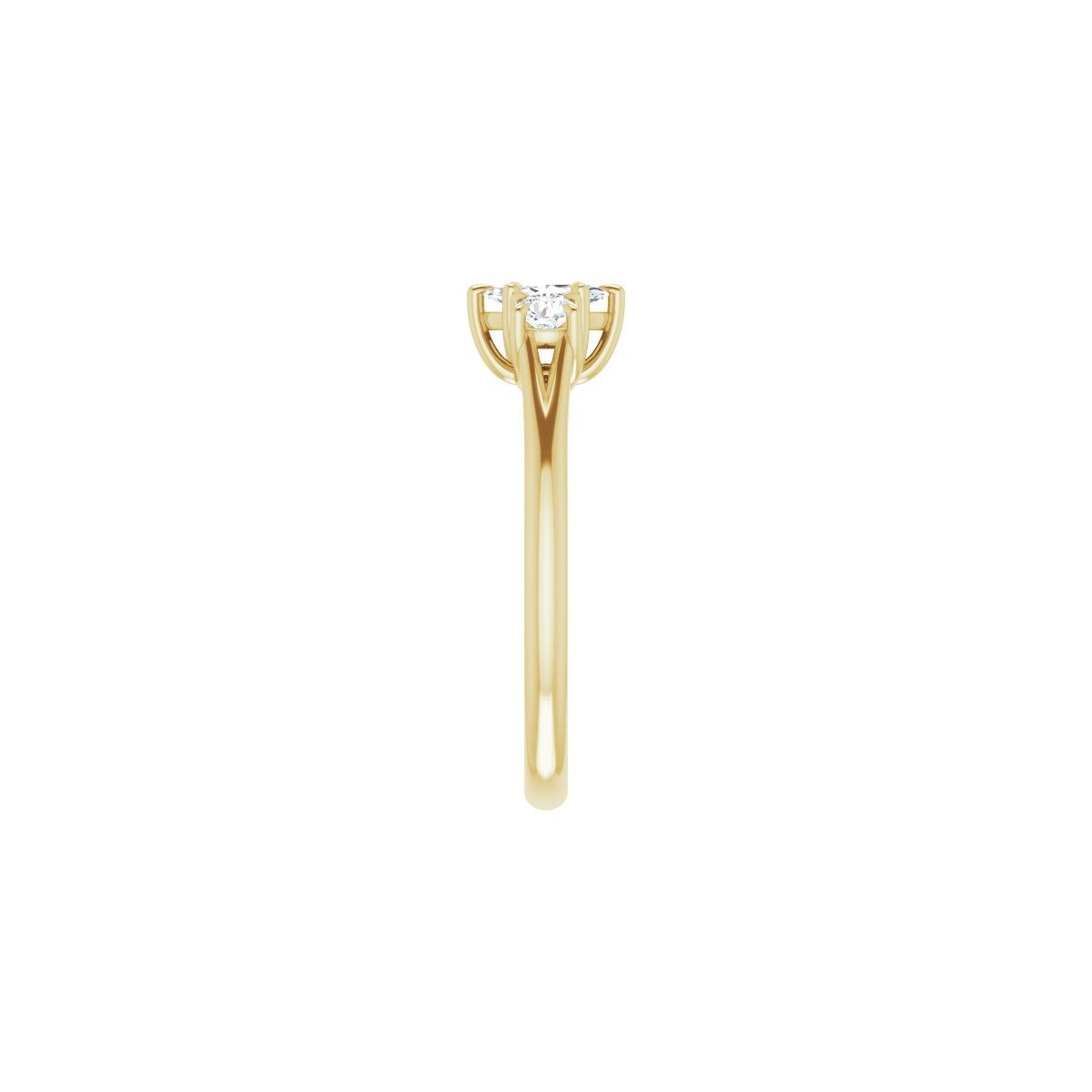 Marquise Three-Stone Engagement Ring Semi-Mount - gallery - Series 126342