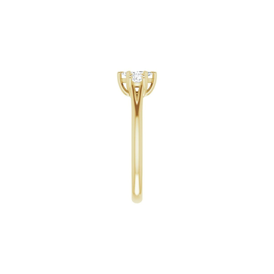 Marquise Three-Stone Engagement Ring Semi-Mount - gallery - Series 126342