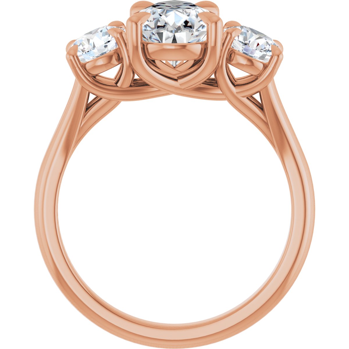 Pear Three-Stone Engagement Ring Semi-Mount - gallery - Series 126342