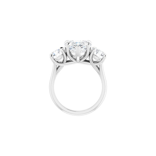 Heart Three-Stone Engagement Ring Semi-Mount - gallery - Series 126342