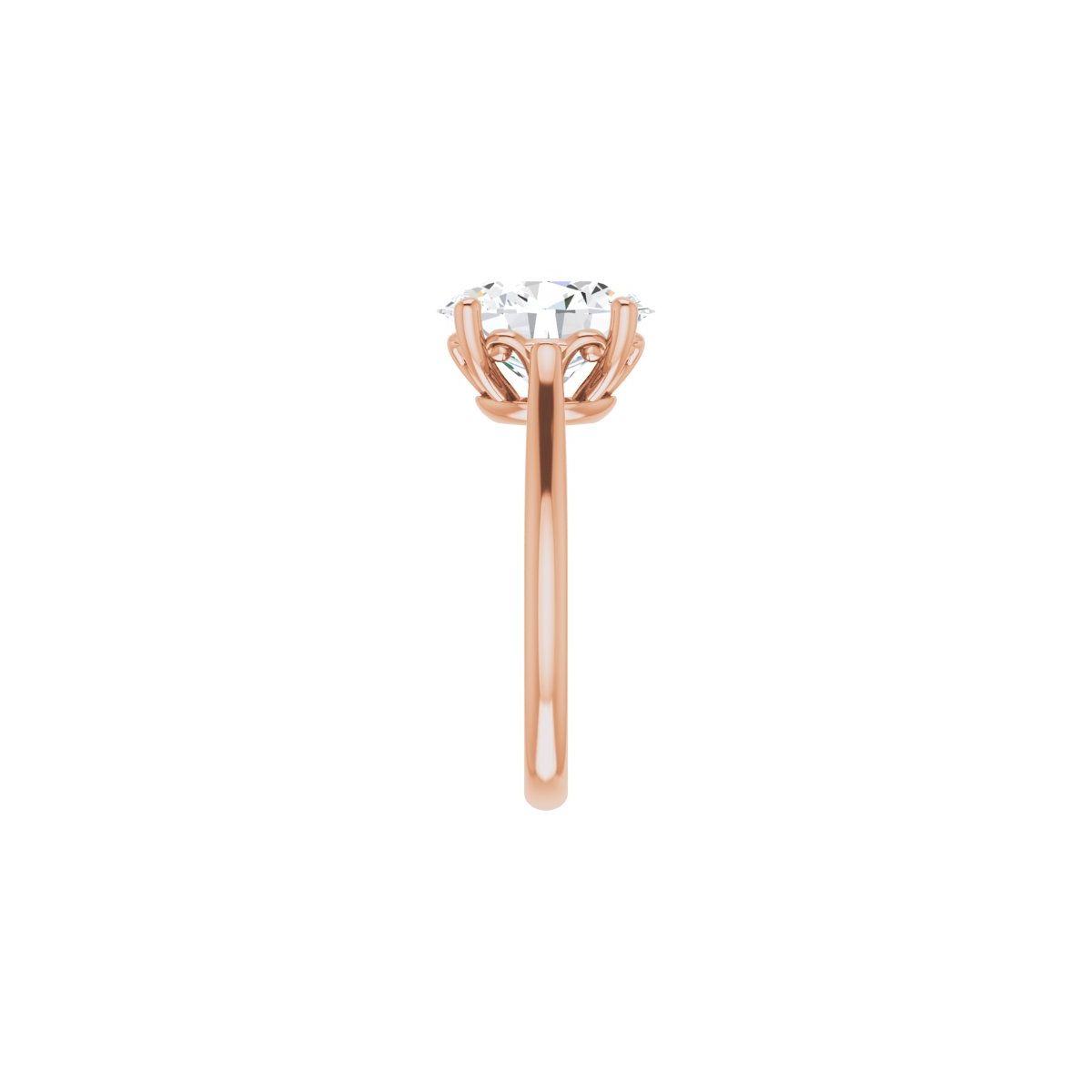 Oval Solitaire Engagement Ring Mounting - gallery - Series 126330