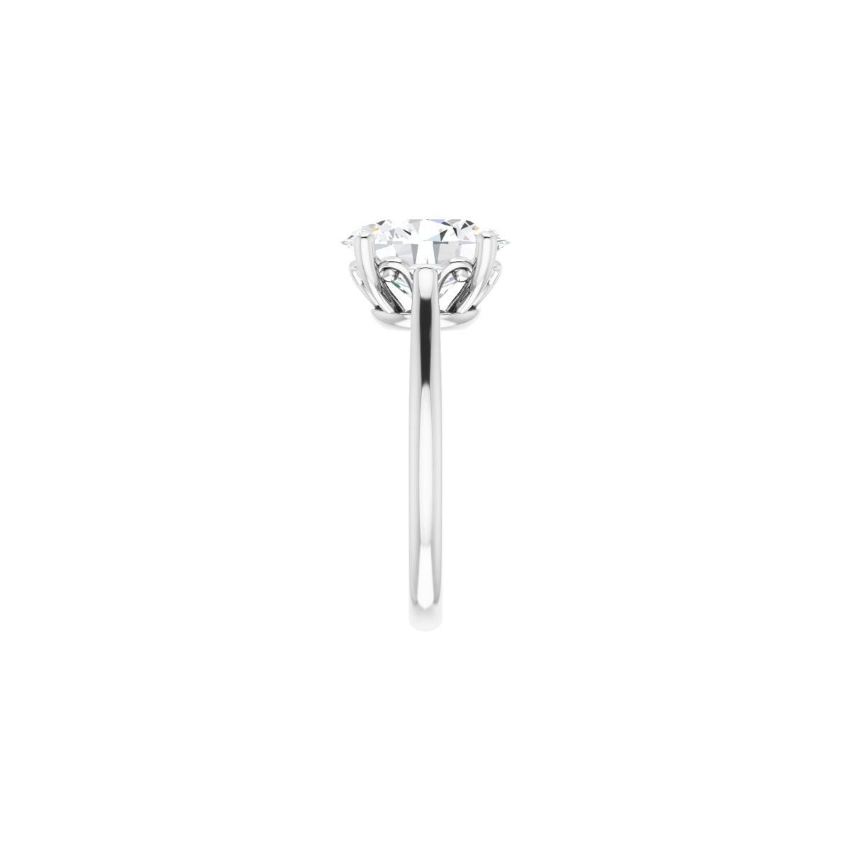Oval Solitaire Engagement Ring Mounting - gallery - Series 126330