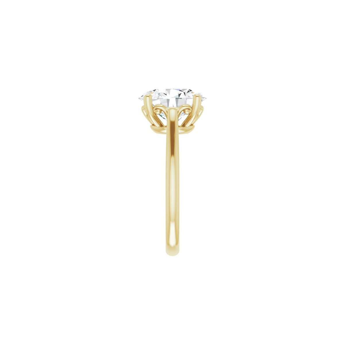 Oval Solitaire Engagement Ring Mounting - gallery - Series 126330