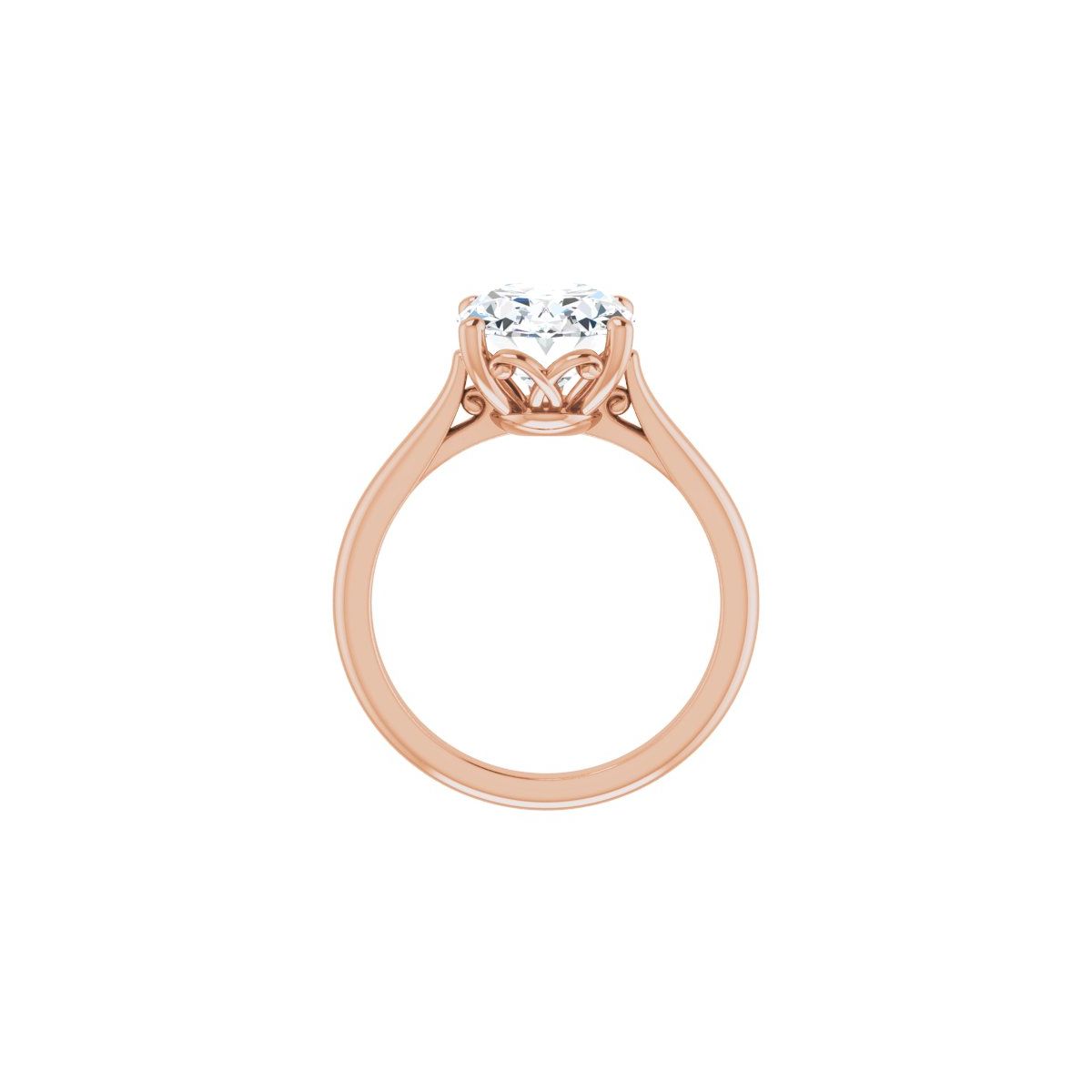 Oval Solitaire Engagement Ring Mounting - gallery - Series 126330
