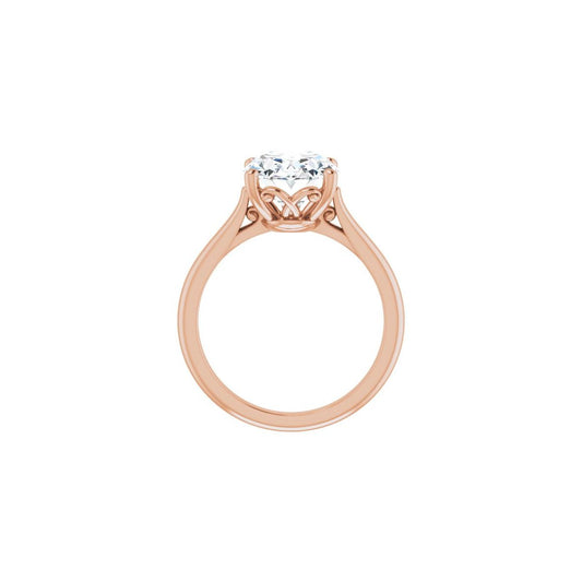 Oval Solitaire Engagement Ring Mounting - gallery - Series 126330