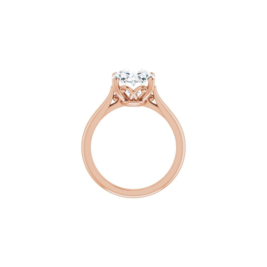 Oval Solitaire Engagement Ring Mounting - gallery - Series 126330