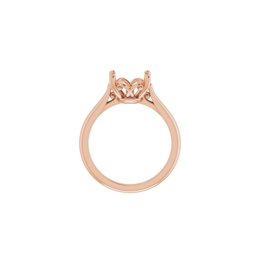 Oval Solitaire Engagement Ring Mounting - gallery - Series 126330