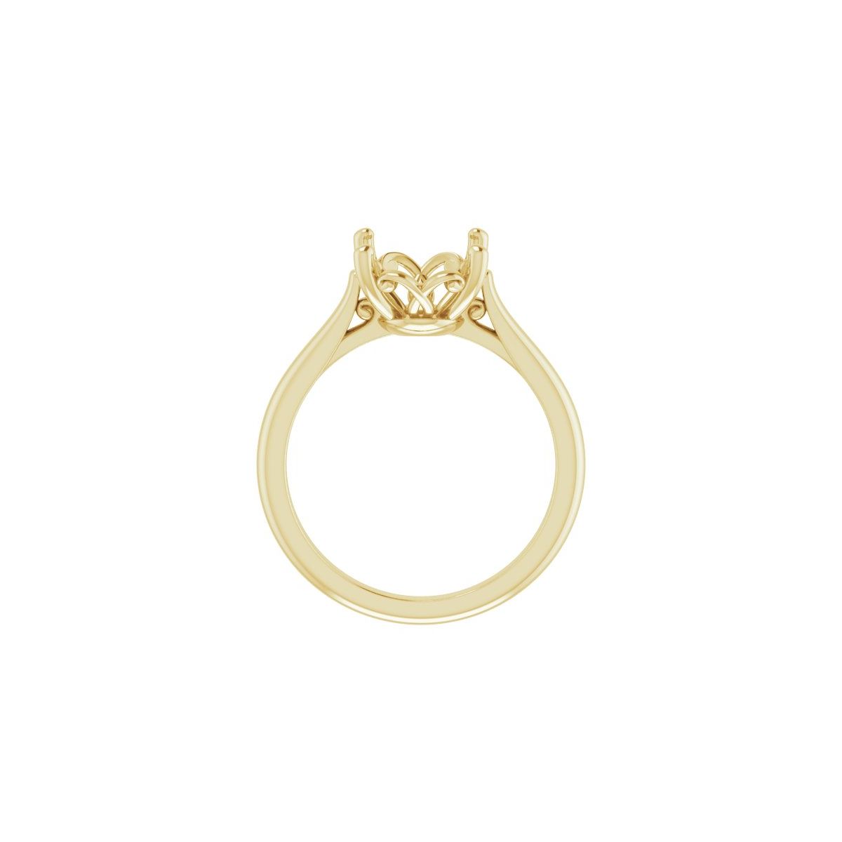Oval Solitaire Engagement Ring Mounting - gallery - Series 126330