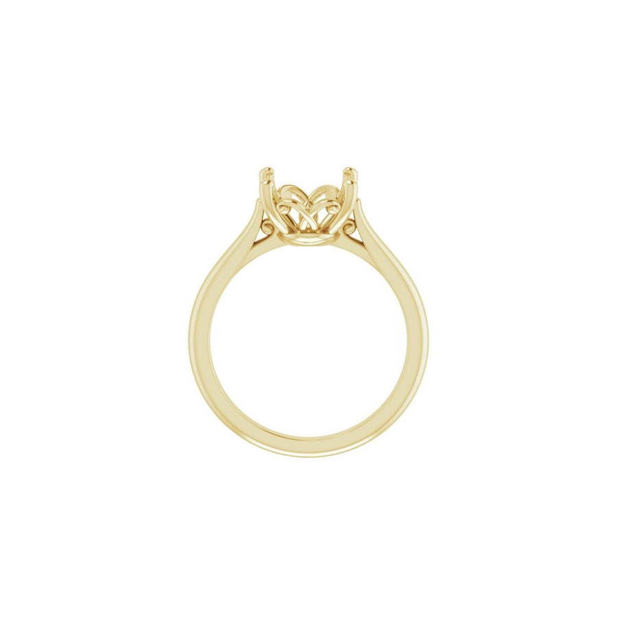 Oval Solitaire Engagement Ring Mounting - gallery - Series 126330