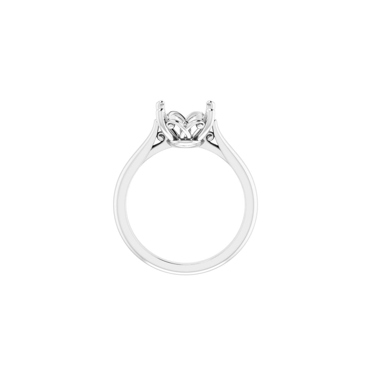 Oval Solitaire Engagement Ring Mounting - gallery - Series 126330