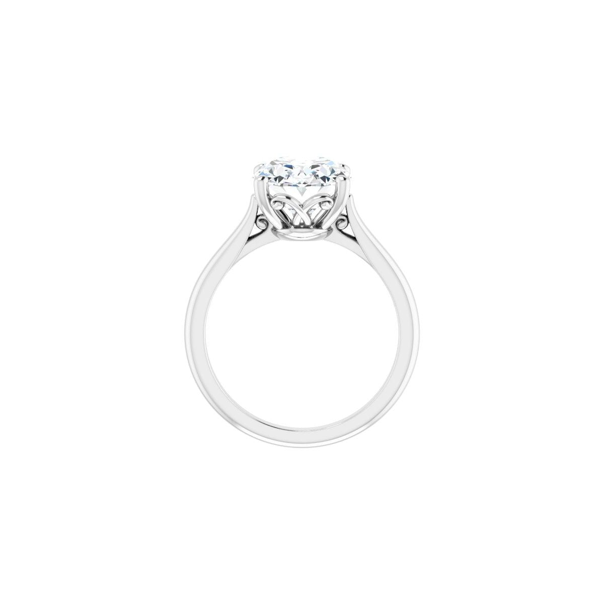 Oval Solitaire Engagement Ring Mounting - gallery - Series 126330