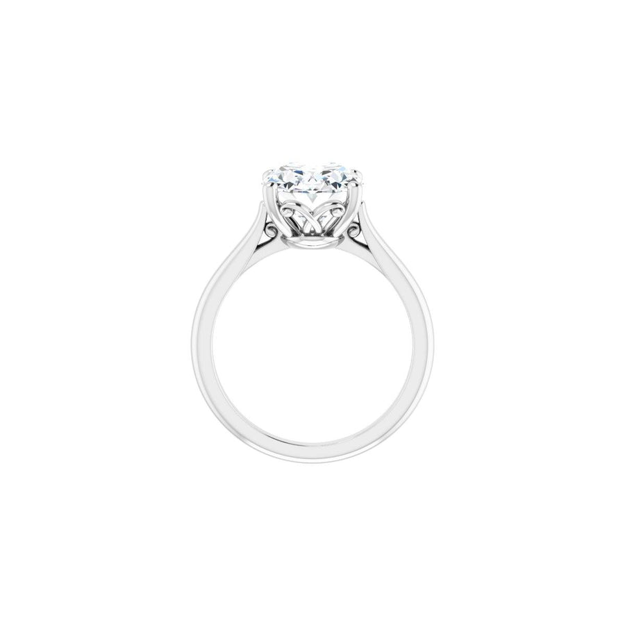 Oval Solitaire Engagement Ring Mounting - gallery - Series 126330