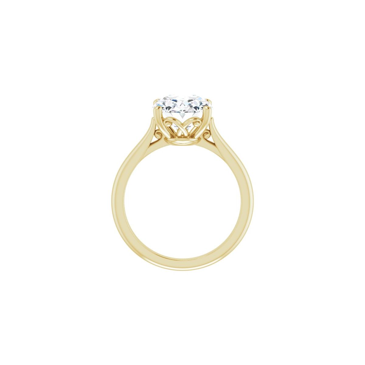 Oval Solitaire Engagement Ring Mounting - gallery - Series 126330