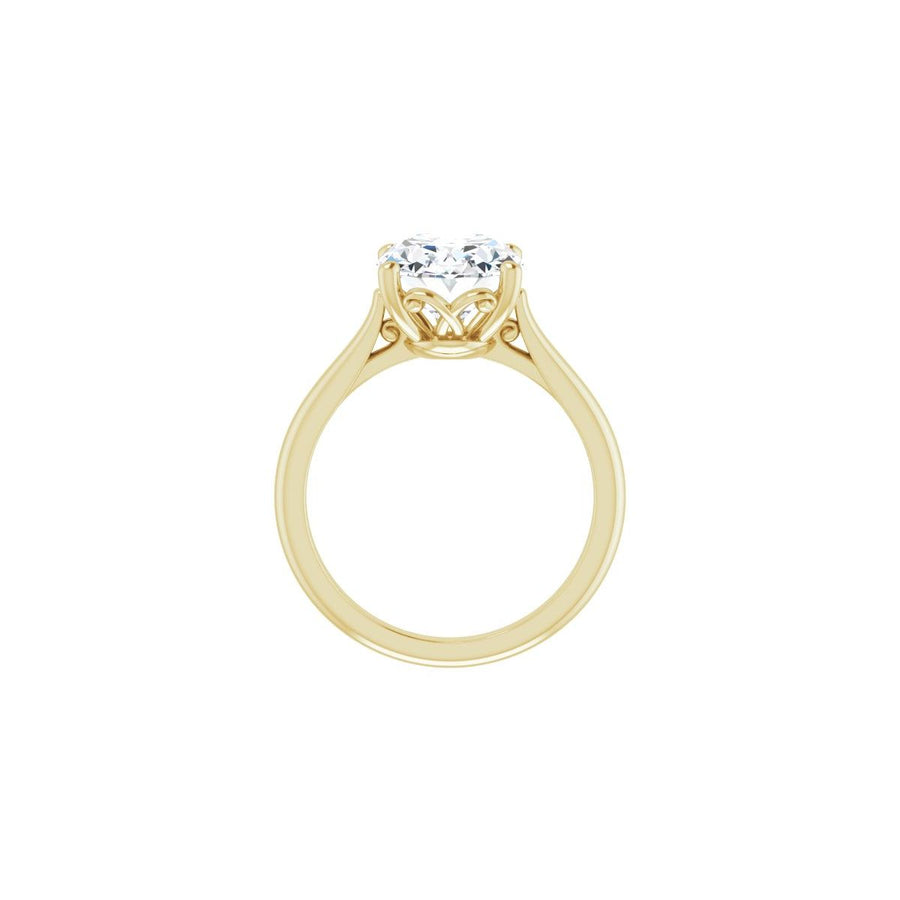 Oval Solitaire Engagement Ring Mounting - gallery - Series 126330