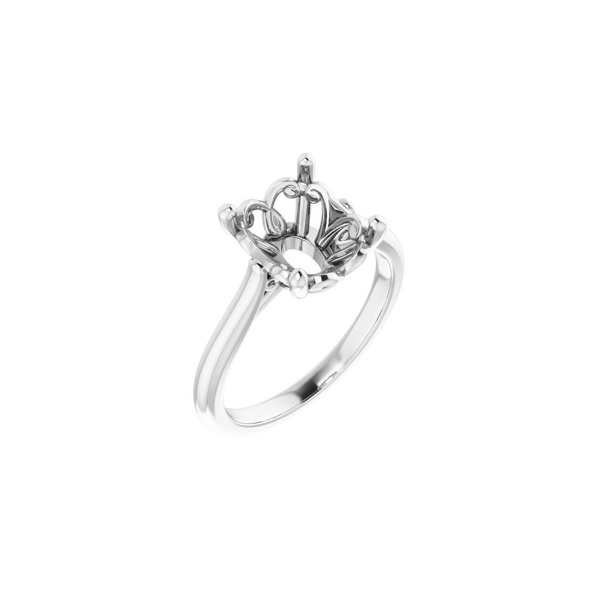 Oval Solitaire Engagement Ring Mounting - gallery - Series 126330
