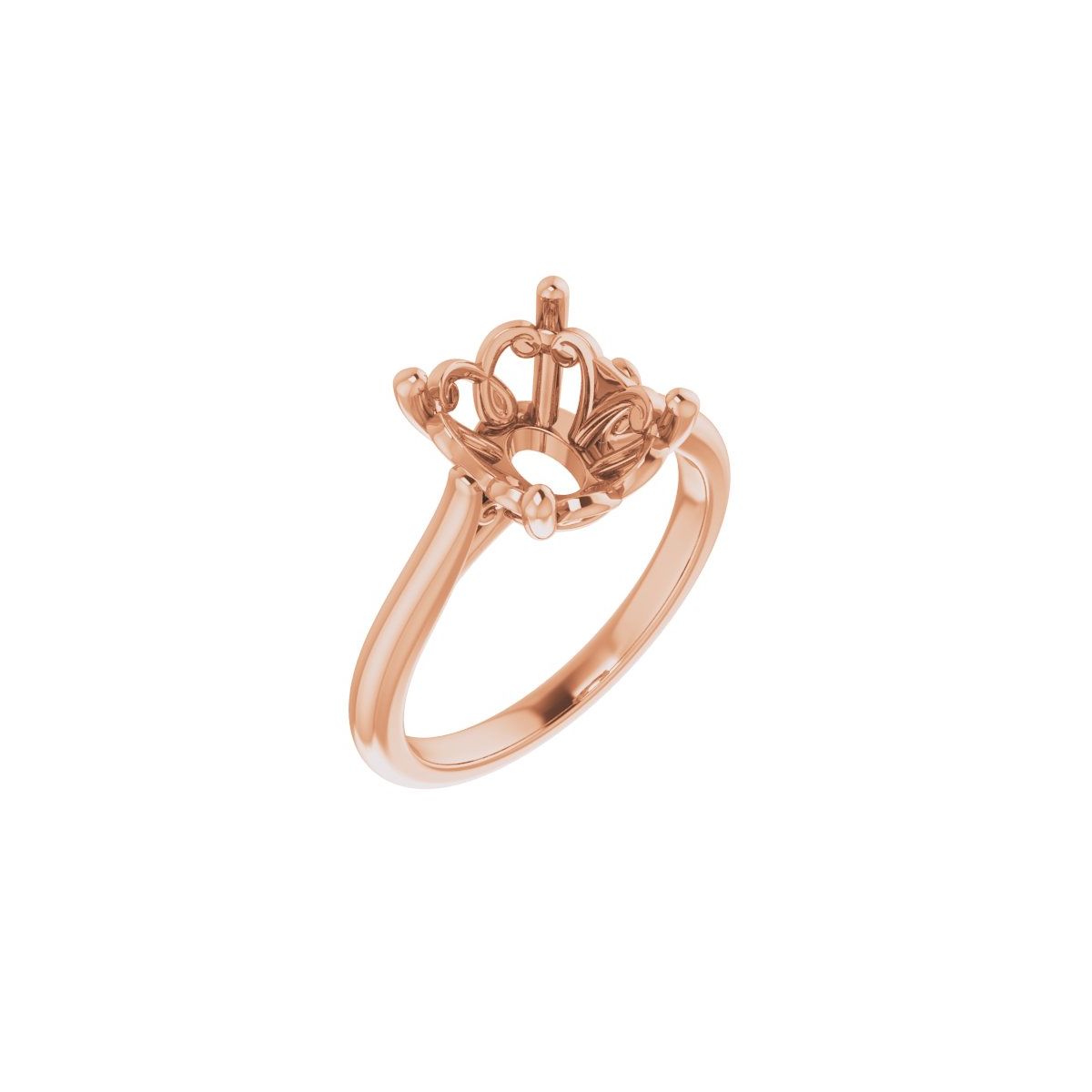 Oval Solitaire Engagement Ring Mounting - gallery - Series 126330