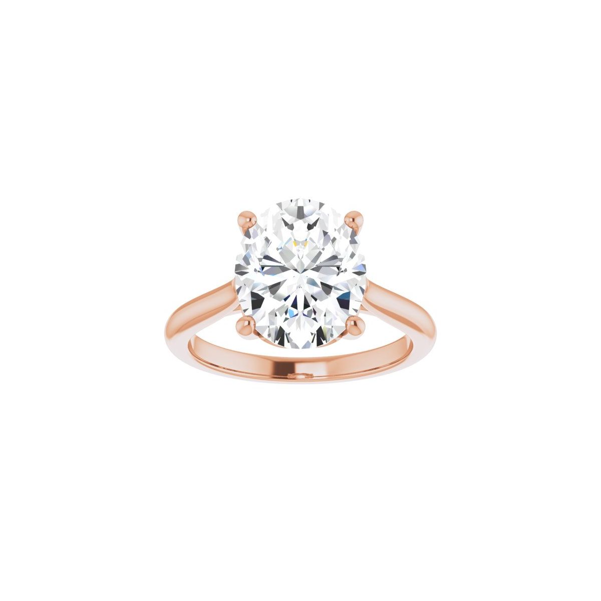 Oval Solitaire Engagement Ring Mounting - gallery - Series 126330