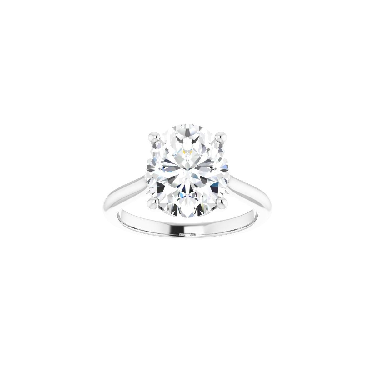 Oval Solitaire Engagement Ring Mounting - gallery - Series 126330