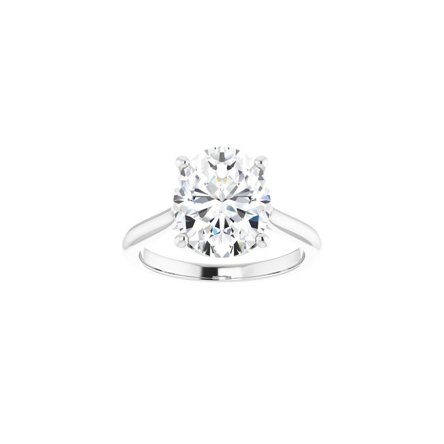 Oval Solitaire Engagement Ring Mounting - gallery - Series 126330
