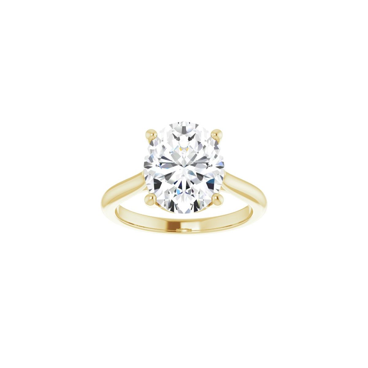 Oval Solitaire Engagement Ring Mounting - gallery - Series 126330