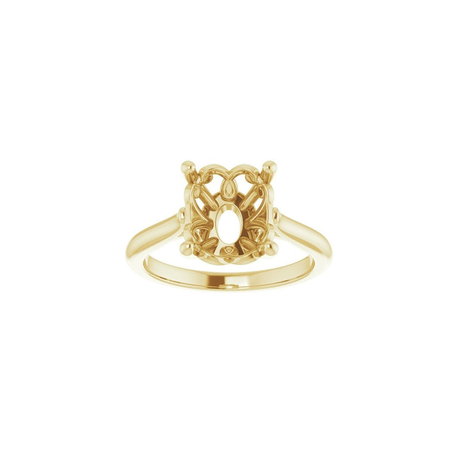 Oval Solitaire Engagement Ring Mounting - gallery - Series 126330