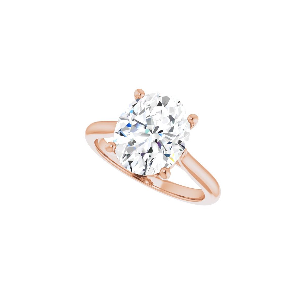 Oval Solitaire Engagement Ring Mounting - gallery - Series 126330