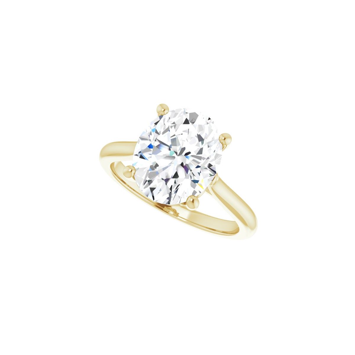 Oval Solitaire Engagement Ring Mounting - gallery - Series 126330