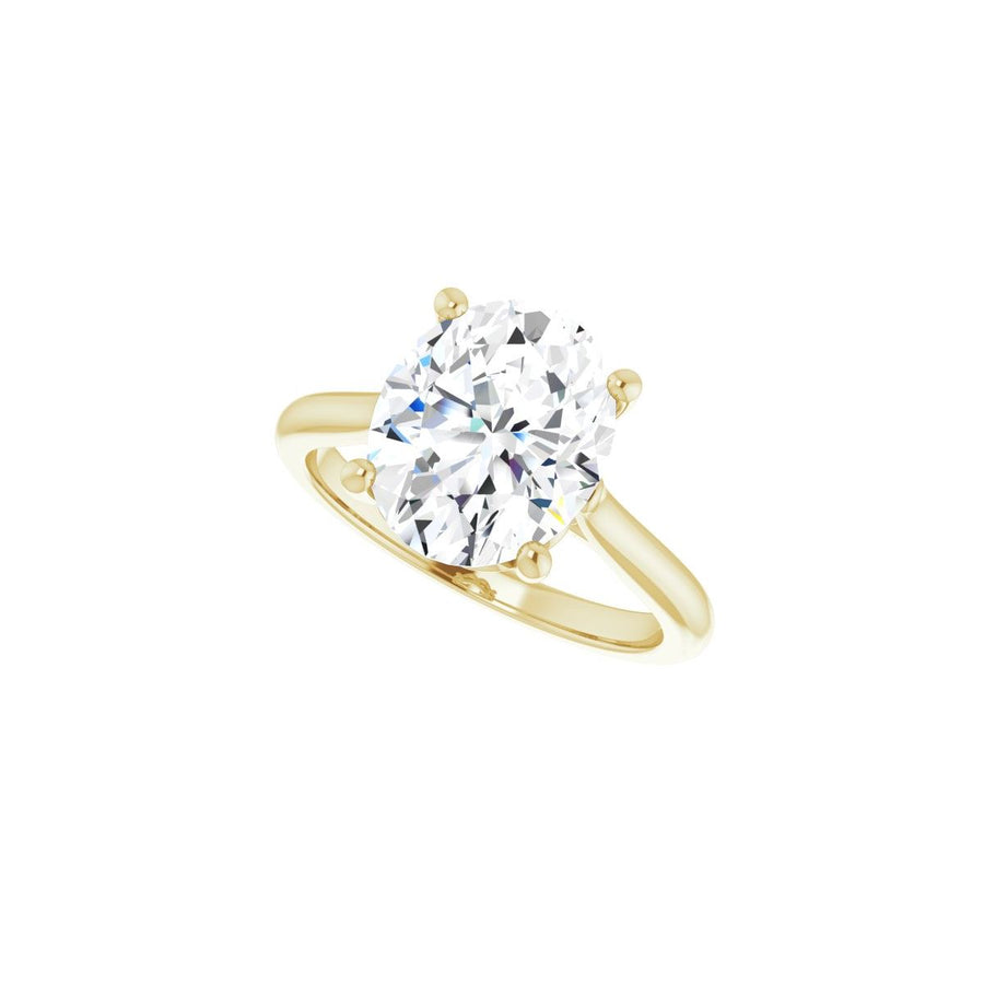 Oval Solitaire Engagement Ring Mounting - gallery - Series 126330