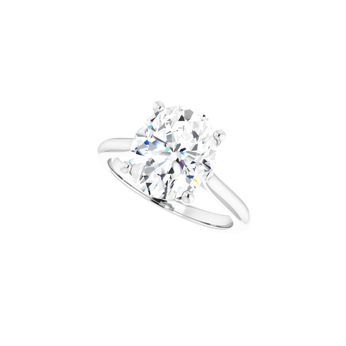 Oval Solitaire Engagement Ring Mounting - gallery - Series 126330