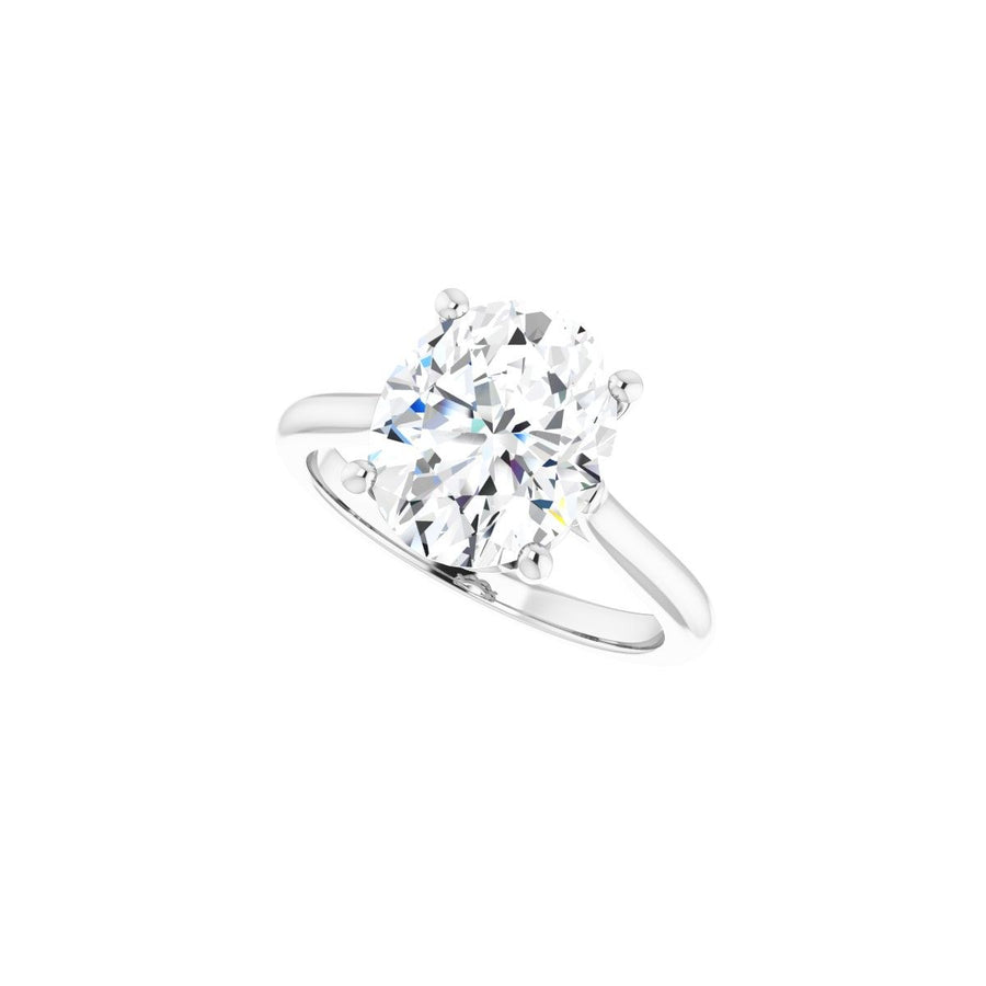 Oval Solitaire Engagement Ring Mounting - gallery - Series 126330