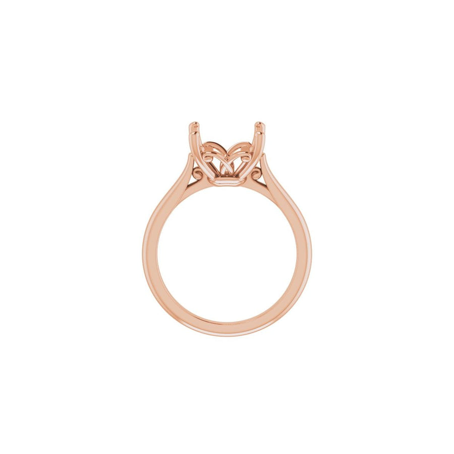 Asscher Solitaire Engagement Ring Mounting - gallery - Series 126330