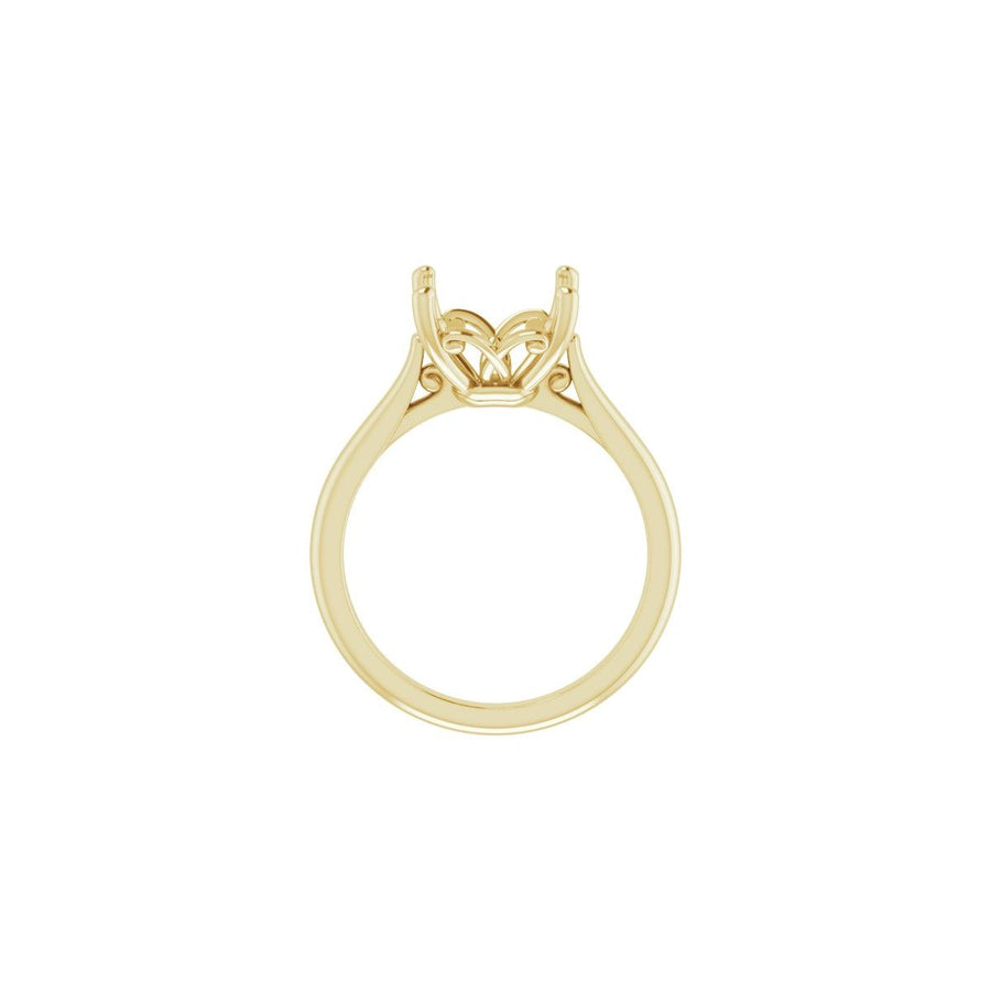 Asscher Solitaire Engagement Ring Mounting - gallery - Series 126330