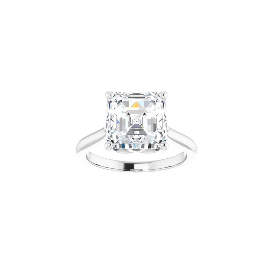 Asscher Solitaire Engagement Ring Mounting - gallery - Series 126330