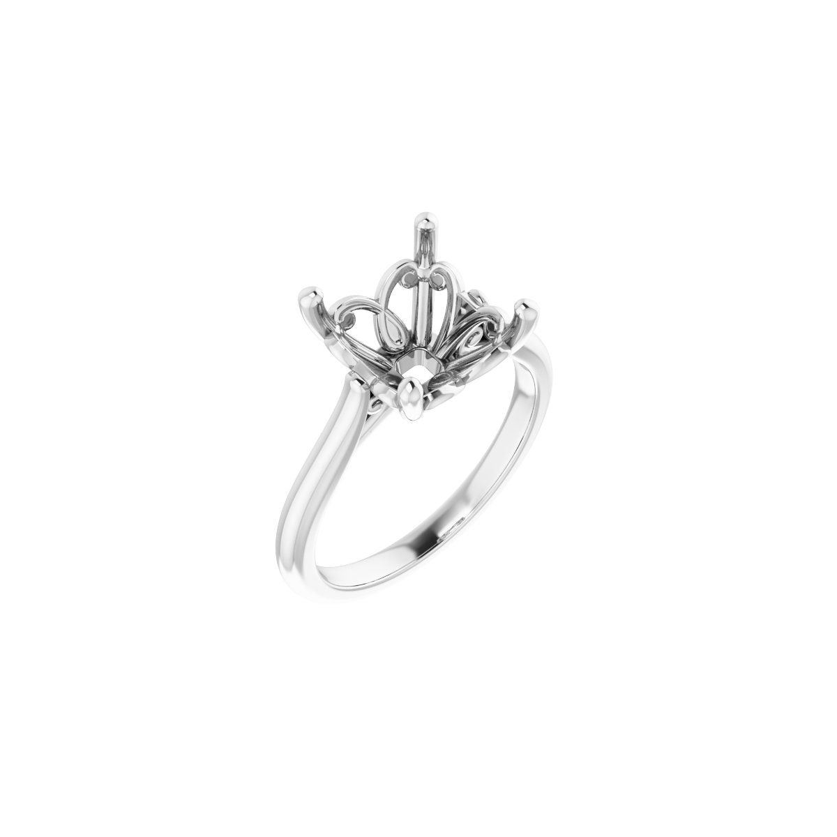 Asscher Solitaire Engagement Ring Mounting - gallery - Series 126330
