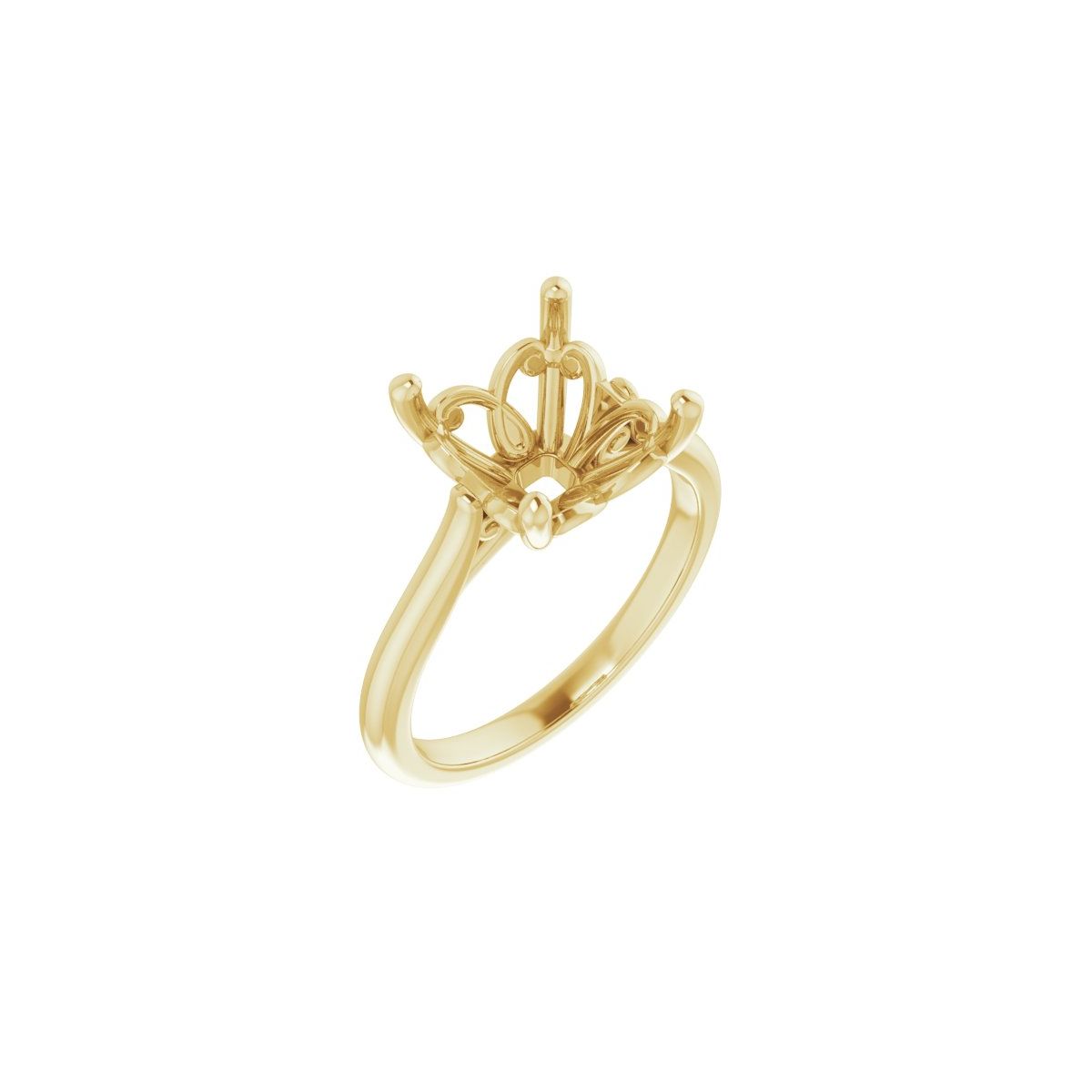 Asscher Solitaire Engagement Ring Mounting - gallery - Series 126330