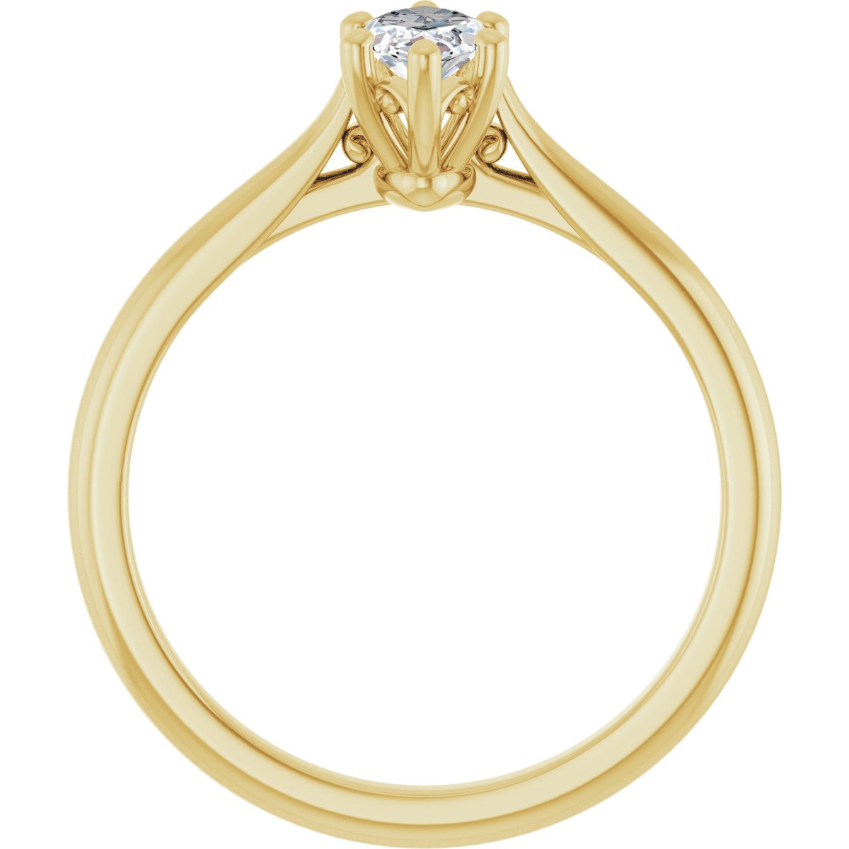 Marquise Solitaire Engagement Ring Mounting - gallery - Series 126330