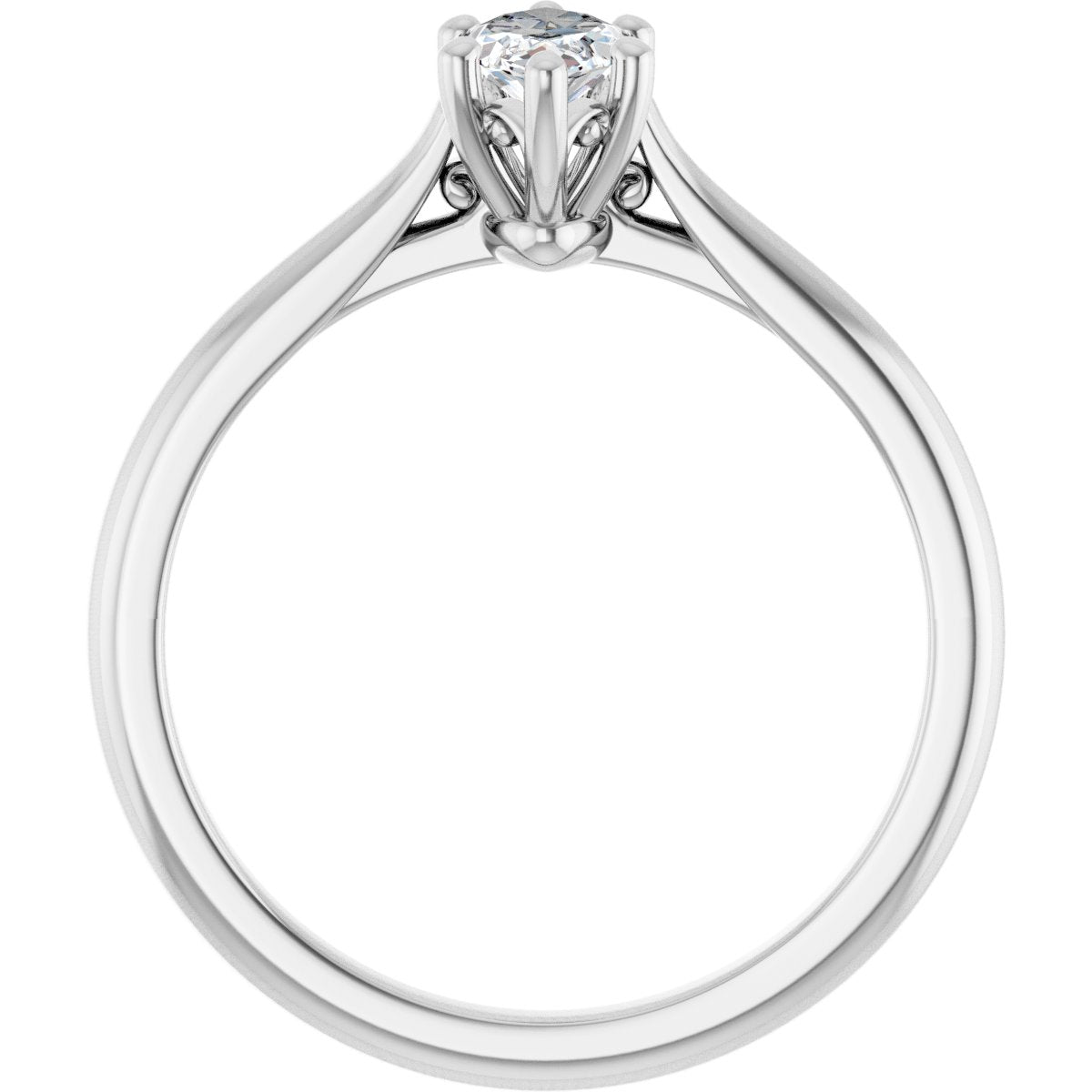 Marquise Solitaire Engagement Ring Mounting - gallery - Series 126330