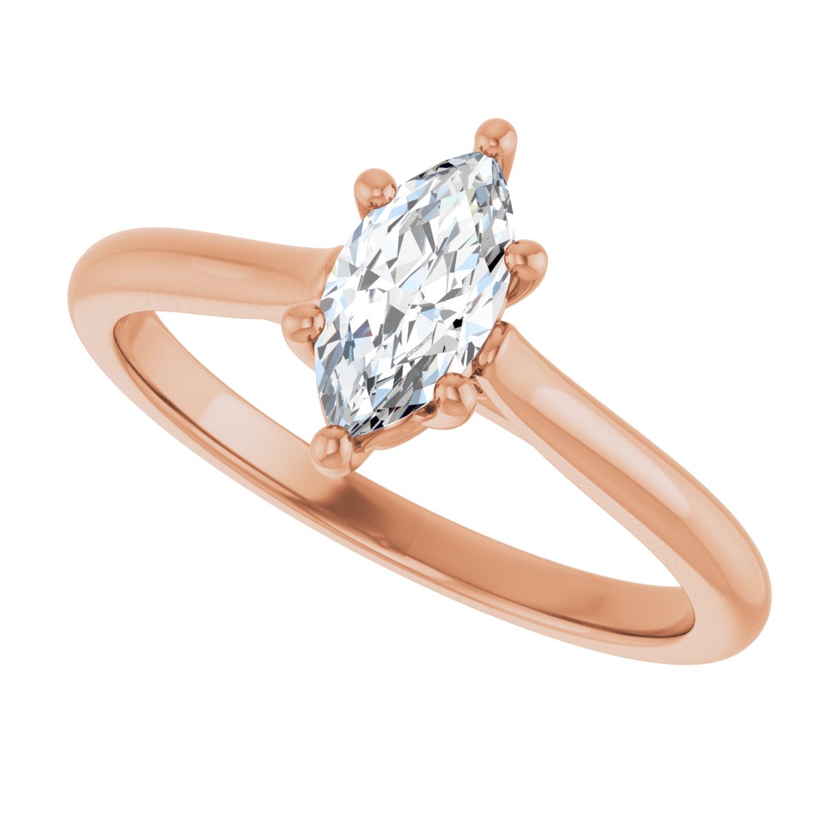 Marquise Solitaire Engagement Ring Mounting - gallery - Series 126330