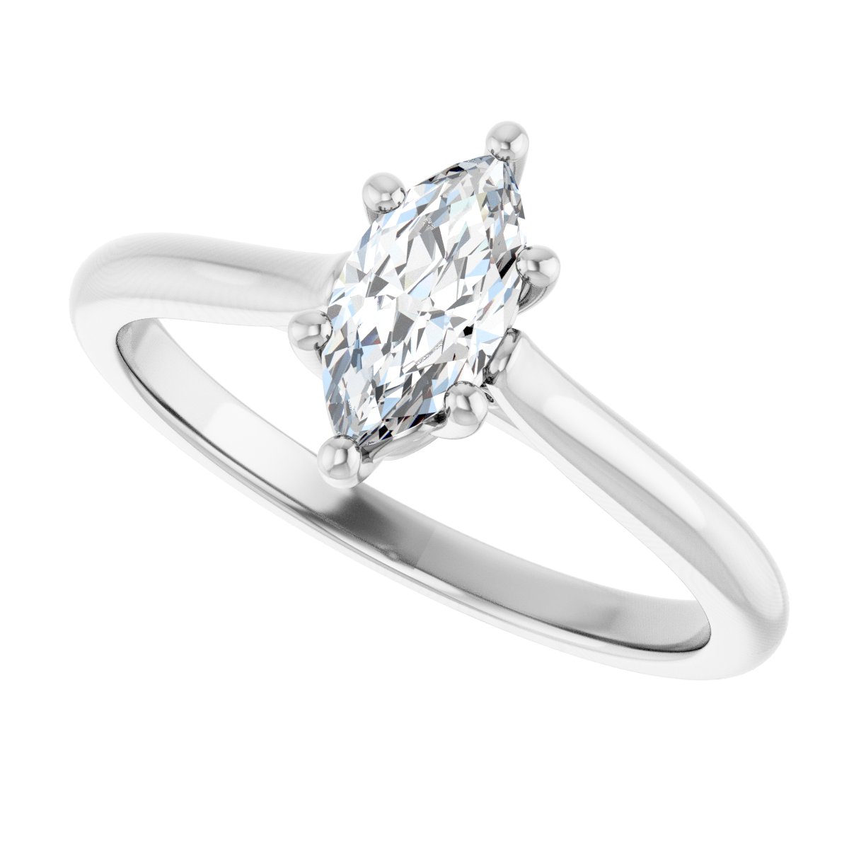 Marquise Solitaire Engagement Ring Mounting - gallery - Series 126330